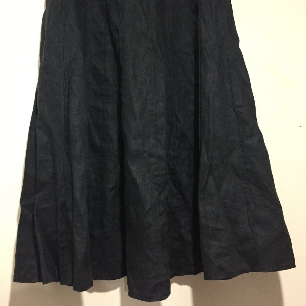 ECRU LINEN PATCHWORK SWING SKIRTS SIZE S